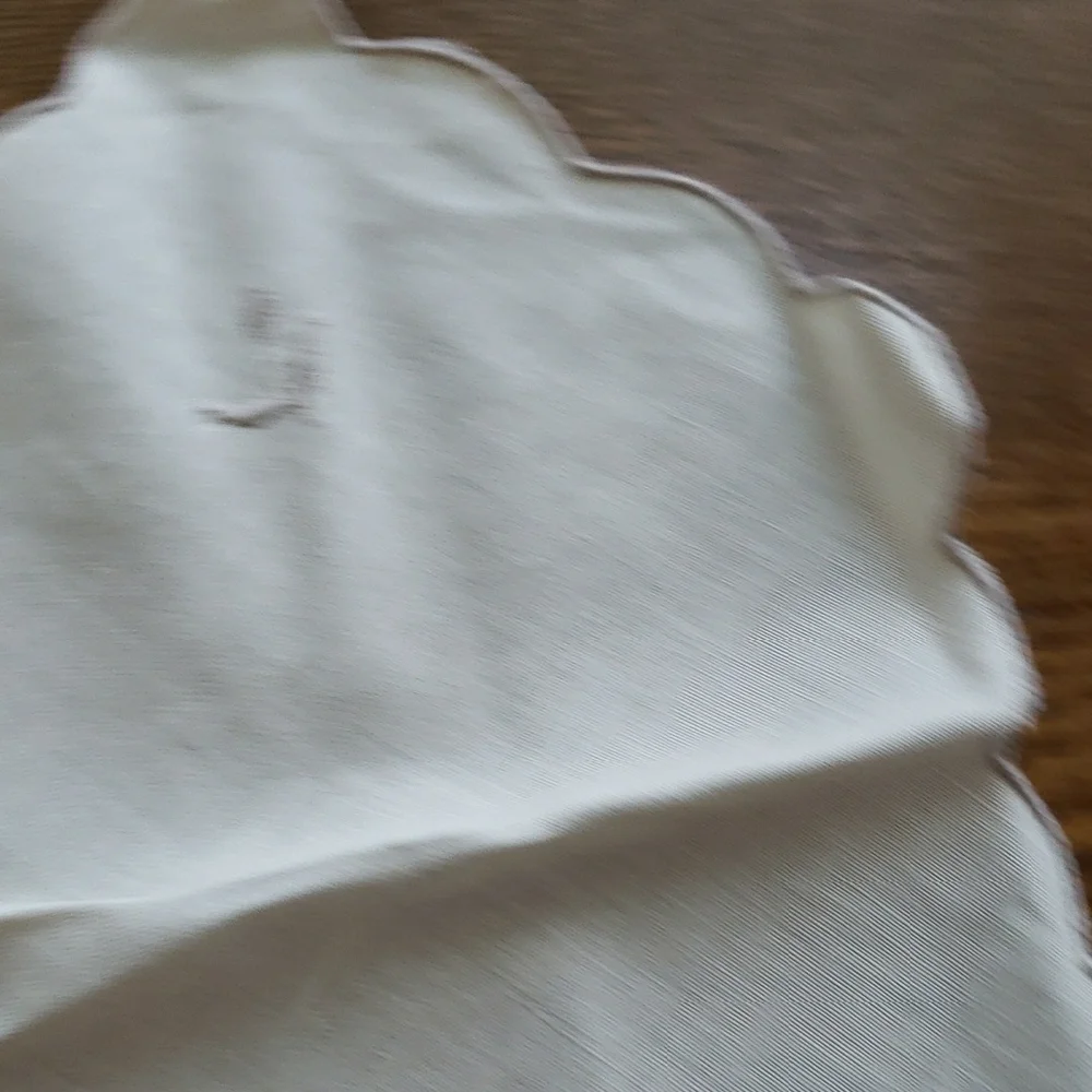 Vtg- Embroidered Cream Bread Basket Linen